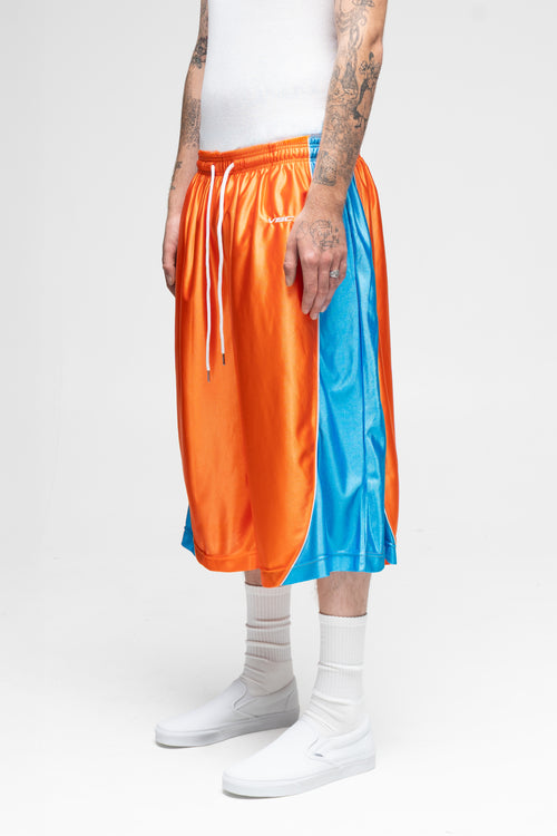 Baggy BBall Shorts (Orange/Blue) image 0