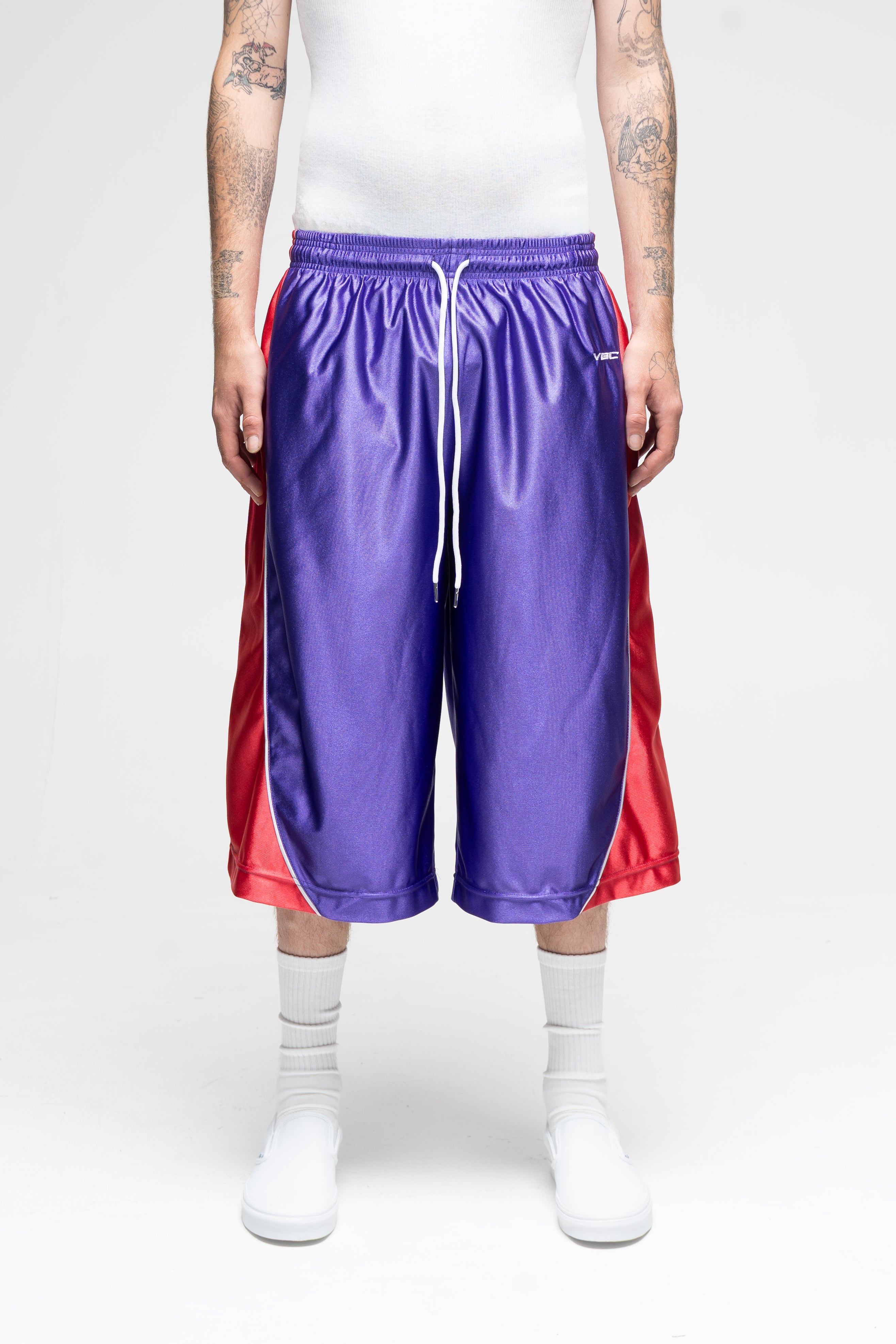 Baggy BBall Shorts (Purple/Red)