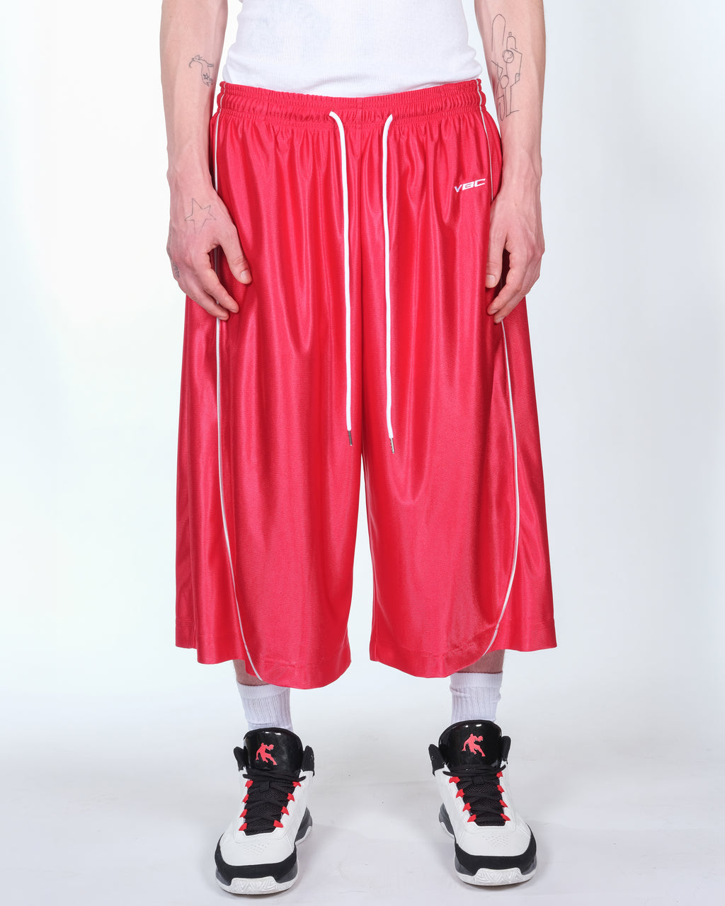 Baggy BBall Shorts (All Red)