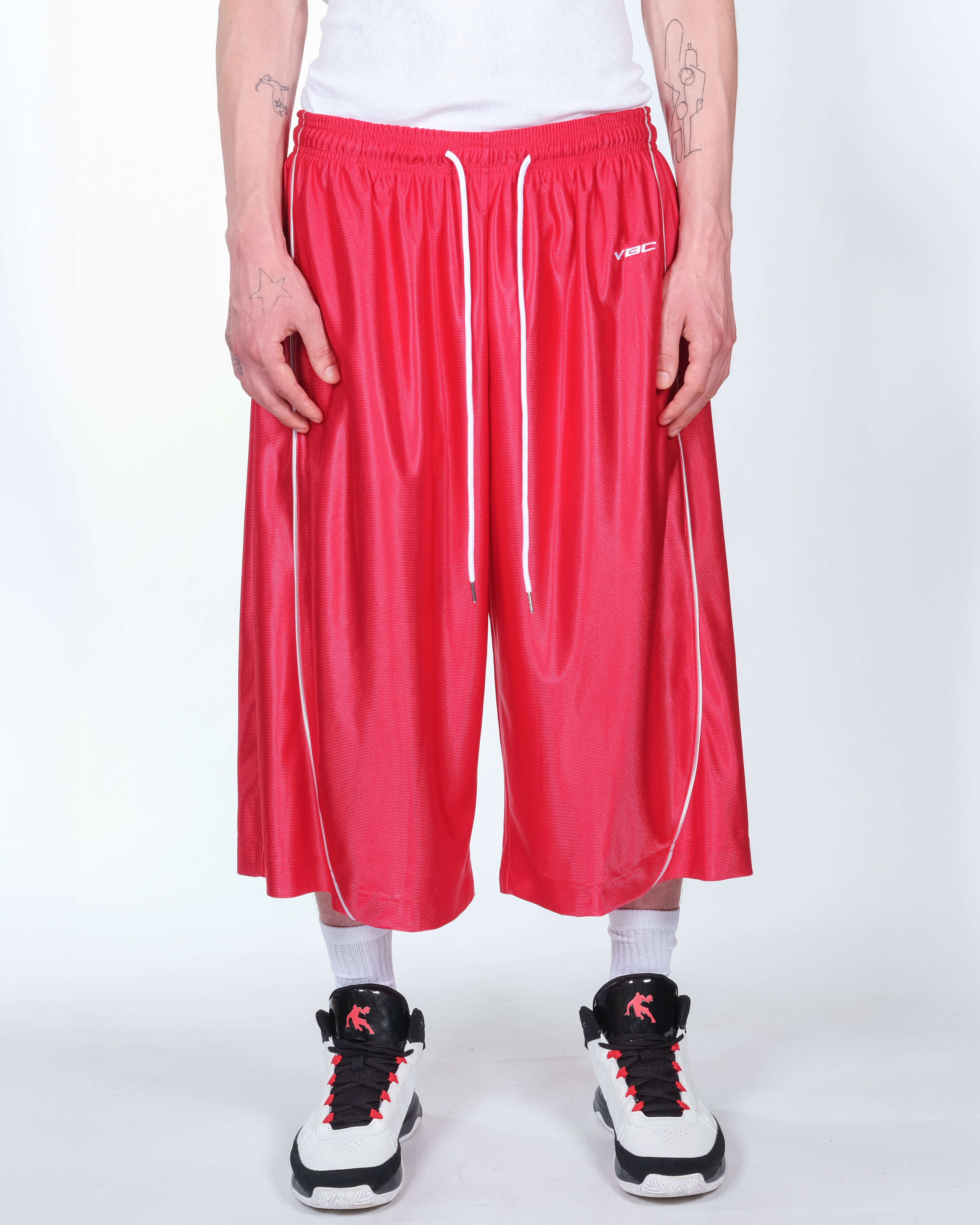 Baggy BBall Shorts (All Red)