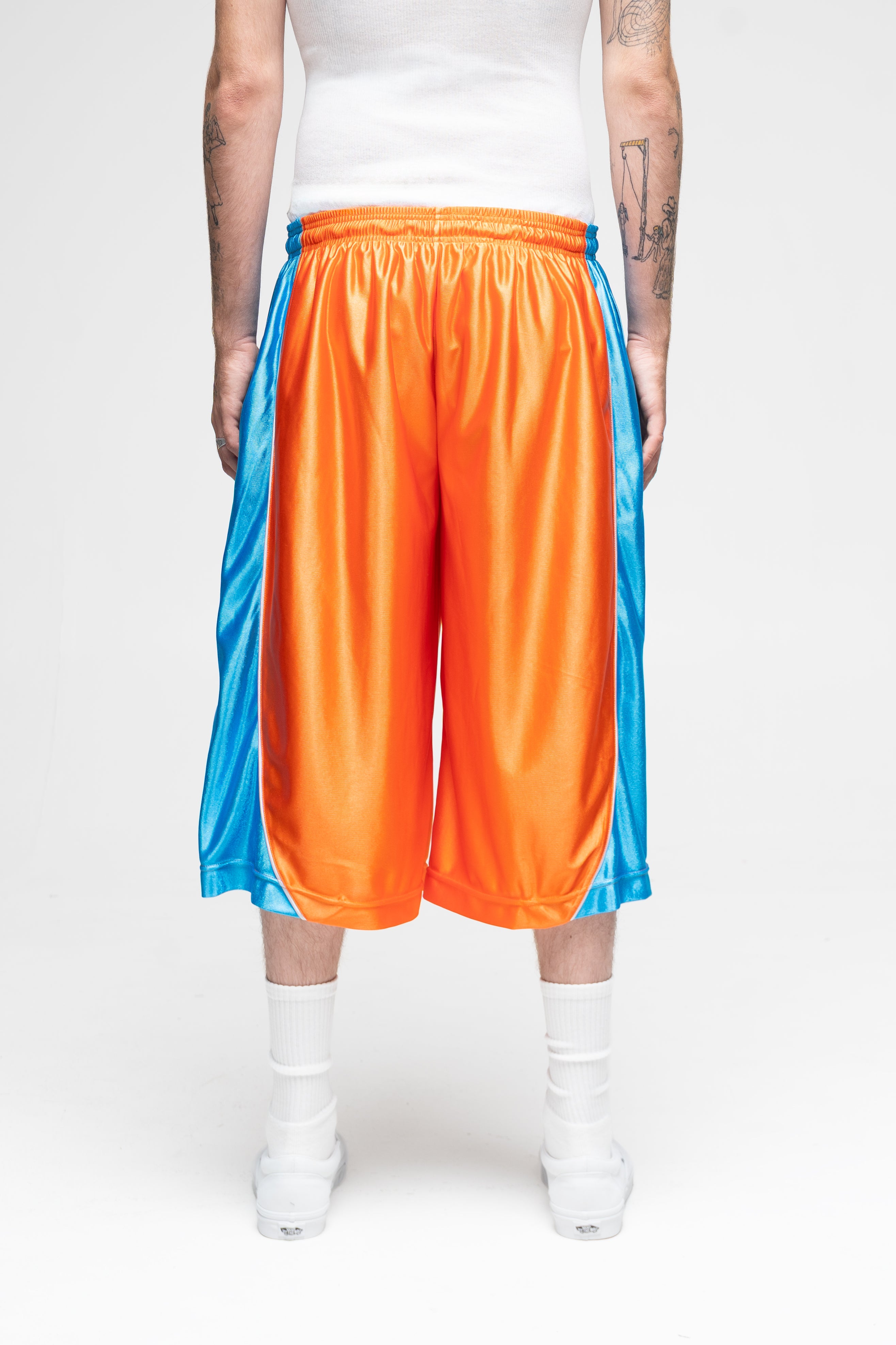 Baggy BBall Shorts (Orange/Blue) image 2